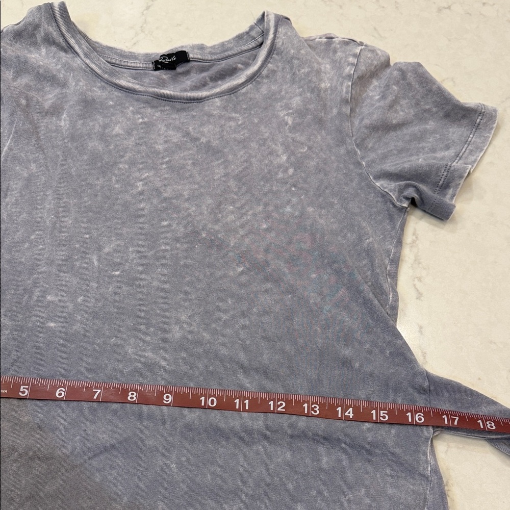 Rails Edie Faux Wrap T-Shirt Dress Steel Acid Wash Gray Women's Size Small - Picture 7 of 9